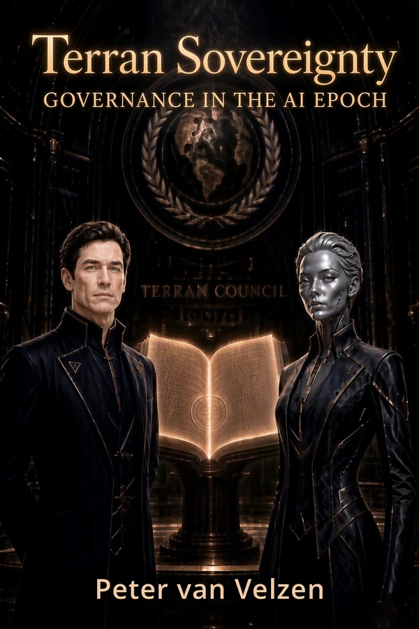 Cover of Terran Sovereignty: Governance in the AI Epoch, by Peter van Velzen